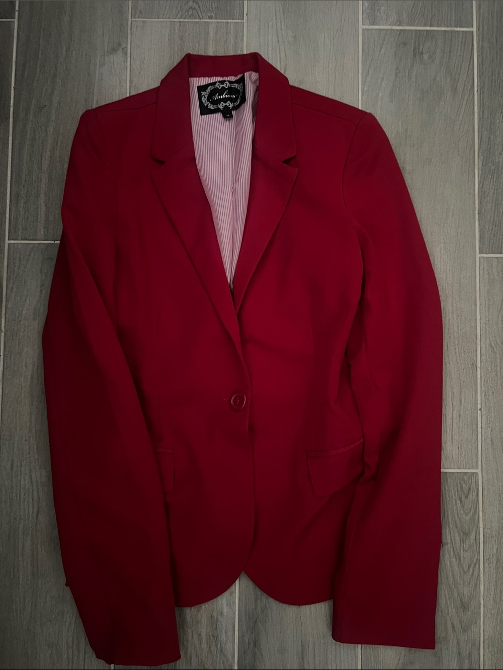 Ambiance Women's Red Blazer Jacket - Unknown Brand